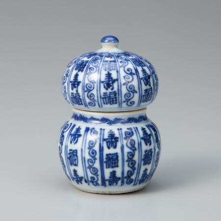 祥瑞 瓢箪 福寿字 香合