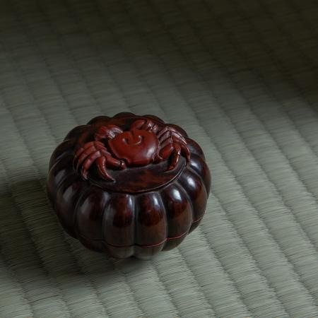 村主匡左 鎌倉彫 蟹香合 蟹仙洞旧蔵