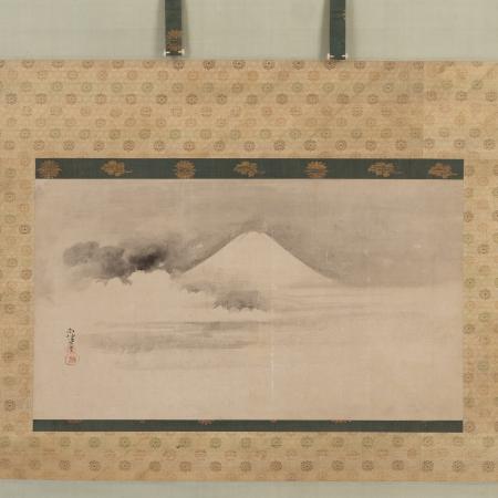 狩野尚信 中富士 左右 三保清見寺 三幅対 八百善伝来