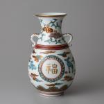 城山窯 古赤絵 福禄寿 花入 三井高棟箱画像