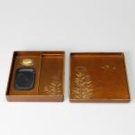 兎に鶏頭蒔絵 硯箱 画像