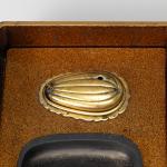 兎に鶏頭蒔絵 硯箱 画像