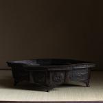 唐銅松皮菱 砂鉢 小堀宗慶書付画像