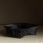 唐銅松皮菱 砂鉢 小堀宗慶書付画像